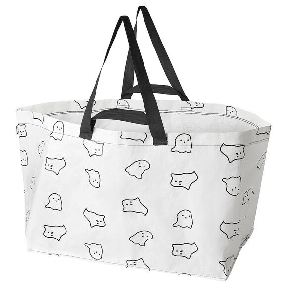 IKEA Other - Ikea Bag Halloween KUSTFYR Bag NEW Large White w/ Ghosts 905.943.08 Fast Ship!
